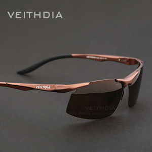 VEITHDIA Mens Sunglasse Outdoor Polarized UV400 Lens Rectangle Rimless Driving Fishing Sun Glasses Sports Eyewear For Male 6535