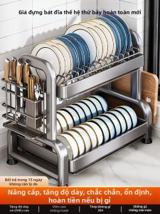 BW | Giá Để Đồ Nhà Bếp Đa Năng Giá Để Đồ Dùng Nhà Bếp Giá Để Đồ Dùng Đựng Đồ Đĩa Giá Để Đồ Dùng Bằng Thép Không Gỉ Giá Để Đồ Dùng Không Cần Khoan