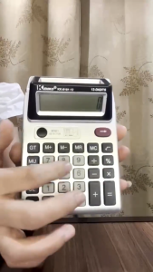 Dual Display Calculator with Money Detector - 12 Digits Battery Power (No Battery)