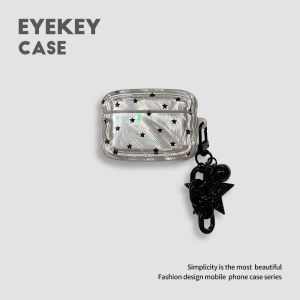 Eyekey Black Star Silica Gel Protective Case for AirPods pro And Wireless Bluetooth 3rd Generation Apple Earphones Soft Shell Womens Style