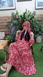 Black Sun Protection Hat New 2024 Elegant Short Sleeve Womens Dress Summer Trendy Fashion High-End Feeling Skirt A-Line Dress