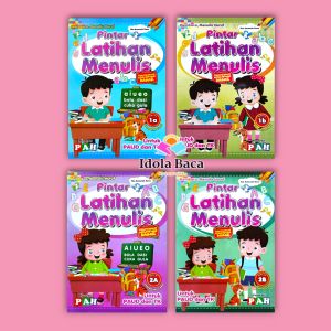 Buku TK Latihan Menulis (Paket 4 Buku) 1a 1b 2a 2b - PAH