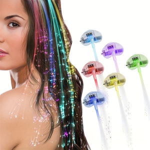 10pcs LED Light Colorful Butterfly Braids Glowing Braids Glitter Fiber Braid Hair Clips Glitter Braids Fashion Dress Up