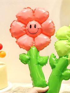 Bong Bóng Hoa Cúc Mặt Cười Nhiều Mẫu Cầm Tay Trang Trí Sinh Nhật Phụ Kiện Chụp Ảnh Cho Bé