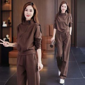 QIAOXIZI | Womens Plus Size Autumn and Spring Sportswear Set 2 Pieces