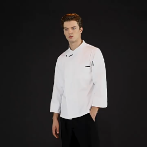 COD Chef Uniform For Men/Women M-2XL Chef Jacket Long Sleeve Oilproof Cotton Breathable Makapal Chef Costume Hotel Restaurant Kitchen Chef Work Clothes