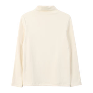 เสื้อตัวในสตรีคอสูงสีกาแฟสำหรับฤดูใบไม้ร่วงและฤดูหนาวเสื้อถักเข้ารูปบุขนกำมะหยี่เยอรมันสองด้านใส่ด้านในคอฮิปสำหรับฤดูใบไม้ร่วงและฤดูหนาว