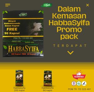 habbasyifa promo pack 200kapsul free 90kapsul| habbatussaudah oil