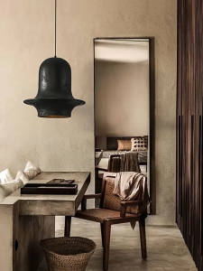 Đèn Treo Trần Hình Chuông Bề Mặt Sần Nghệ Thuật Wabi Sabi