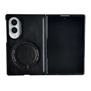 szhaiyu | Luxury Magnetic Leather Case For Samsung Galaxy Z Fold 8 Fold 8 Wide With Plain Hinge Protection Shockproof Camera protect Cover