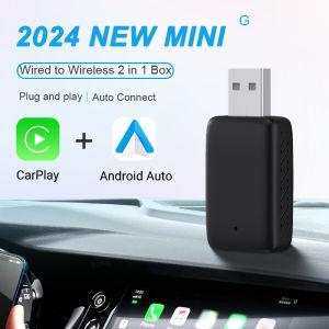 NEW Mini 2in1 Wireless Carplay Adapter And Android Auto Wireless Adapter Plug And Play Wired to Wireless For 99% OEM Cars