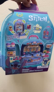 Đồ Chơi DISNEY Cho Bé - ST008-991A - Bộ Balo Nhà Bếp Stitch Cho Bé (KT 26.3x15.2x30cm)