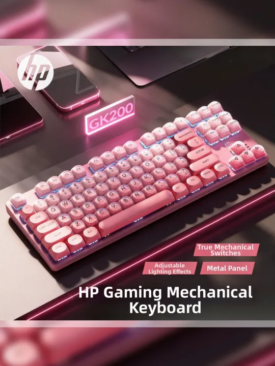 HP | Wired Mechanical Keyboard Blue Switch 87 Keys Gaming & Office