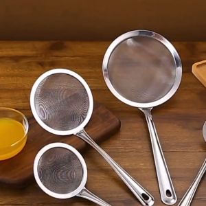 food strainers with handle oil strainer for drain cooking set kitchen ware strainer fot pasta fine mesh sieve strainer for baking tools sifter for baking set sifter strainer colanders drainer fine mesh filter flour strainer with stand