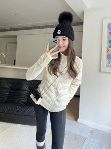 LULU Womens Lightweight down Jacket Sporty Outdoor Warm Coat for Running Hiking Yoga Short Style White Duck down Filling