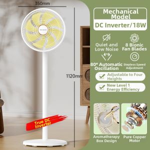MeiLing Standing Desk Fan 2025 New DC Inverter Remote Control High Wind Power Home Use Floor Fan Simple Assembly Low Noise
