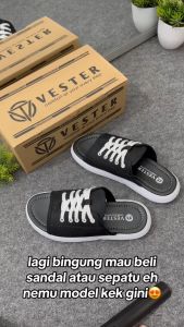 VESTER - Sandal Slip On Pria Wanita Sepatu Sandal Casual Sneakers Kekinian Terbaru SV04