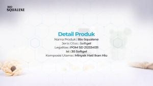 Bio Squalene Softgel Multivitamin Suplemen Kesehatan Tubuh Isi 30 Softgel
