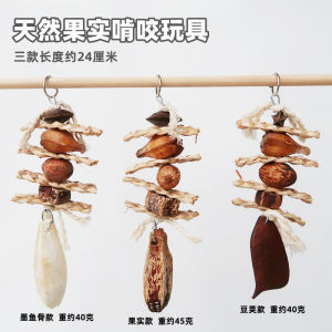 Parrot Supplies Toy Bird Nature Fruit Toys Non-Dyed Big String Nuts Cuttlebone Nibbling Toys
