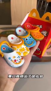 Korean Keychain women GARZHE24272 McDonalds Crocs Crocs Keychain Toys Gifts Random Style Mini Crocs Delicate Bag Pendant