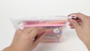 20PCS Cartoon Ink Pen Set School Office Writing Supplie Candy Color Pressed Pen 0.5mm Black