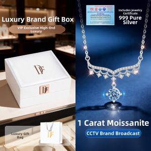 East Beauty | 999 Sterling Silver Moissanite Womens Necklace