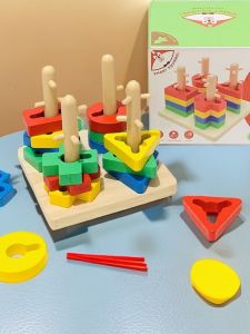Đồ Chơi Xếp Hình Montessori Đồ Chơi Giáo Dục Sớm Cho Trẻ Em Đồ Chơi Xếp Hình Khối Hình Học Cho Bé Trai Và Bé Gái Từ 2-4 Tuổi