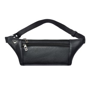 TAS SELEMPANG WAISTBAG PRIA BAHAN KULIT IMPORT KEREN TERBARU