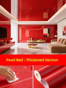 SAIWAKAI | Waterproof Moisture-Resistant Adhesive Wallpaper Red