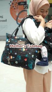 Tote Bag Waterproof Thermal Tas Bahu Mothers Totebag Cuddle Me Empuk Ringan Tempat Botol Popok Bayi Laptop Traveling