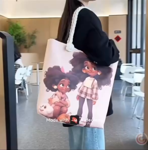 [MỚI RA MẮT]  Túi Tote Canvas In Hình Chibi Cute Dễ Thương Đeo Vai Đi Học Đi Làm Túi Vải Thời Trang Nữ