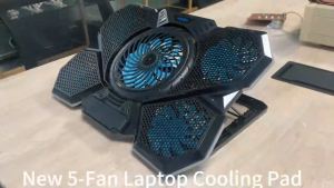 【✅SG Brand🔥】RICHMENT Upgraded Laptop Cooling Pad with Thermoelectric Cooler and 4 Fans Powerful Laptop Cooler Independent Control Multi-Gear Adjustment RGB 14-21 Inch Laptop Stand (Laptop Cooling Pad)