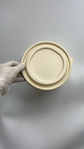 (50 Pcs) Corn Starch 800ml & 900ml Bio Bowl (Set)/ Inner Tray for Bowl /Bio Takeaway Bowl/Paper Bowl