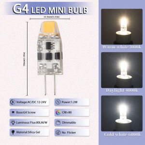 2 Bóng Đèn LED Mini G4 Kiểu Đèn Chùm Pha Lê 1W/2W/3W Ánh Sáng Trắng Ấm 12V Không Nhấp Nháy Có Thể Thay Thế Đèn Halogen 20W Cho Phòng Khách