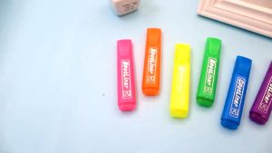 Bag fluorescent pen color marker key marking pen student stationery set student learning mark