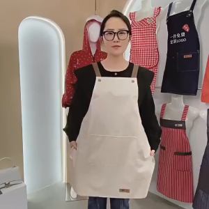 Heavy-Duty Canvas Apron Utility Pocket Ideal for Cooking Barista Work Barbering Outdoor Grilling