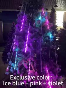 【 Solar / Plug in】 8 Tubes LED Meteor Shower Rain Lights 220V for Outdoor Decoration Garden Home Curtains Tree Light 30CM 50CM (Multicolor) Fairy Light Outdoor Led Waterproof String Lights for Garden Decoration Waterproof Christmas Decor Curtain Light