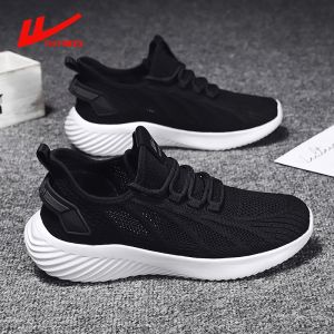 Lightweight Breathable Anti-Odor Mens Summer Work Running Shoes Hollow out Mesh Soft Bottom Stand for Long Time Shoes