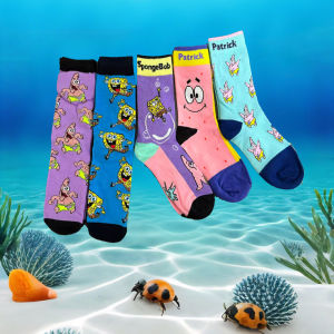 1/5 Pairs of Cartoon Cute Knitted Thigh High Socks for Men and Women