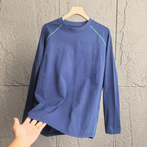 Sun Protection Blue Long Sleeve T-Shirt Mens Lightweight Quick Dry Outdoor Cycling Sportswear Shoulder Sleeve Upper Body