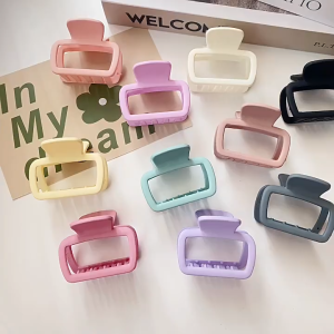 Jedai Jepit Rambut Wanita Kotak Doff Pastel 5cm Aksesoris Rambut Wanita Jepit Salon Premium