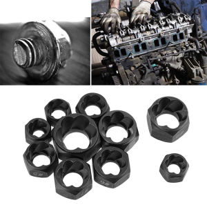【Local Warehouse】Damaged Nut Bolt Remover Stud Extractor Set Metric Broken Bolt Removal Kit Car Tool Kit Bolt Nut Removal Socket Tool Bolt Nut Remover Hand Tools Kit 10pcs/Set Damaged Screw Extractor