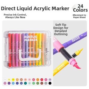 deli | Glitter High Purity Strong Coverage Waterproof Hard Tip Markers