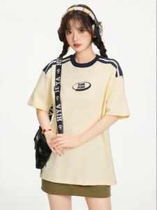 Gbiaior | American Vintage 3-Stripes Casual T-Shirt