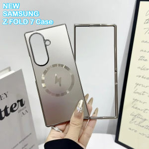 For NEW Samsung Galaxy Z Fold 7 6 5 4 3 for Magsafe Case Luxury Electroplate Magnetic Wireless Charging Shockproof Fold 7 Cover