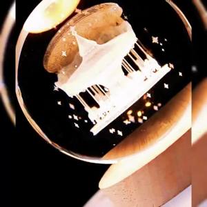 ali  Pha Lê Phi Hành Gia Bầu Trời Đầy Sao 3d Đèn Ngủ Chạm Khắc Phát Sáng Đồ Trang Trí Mặt Bàn Bằng Gỗ Quà Sinh Nhật Bạn Học Nữ