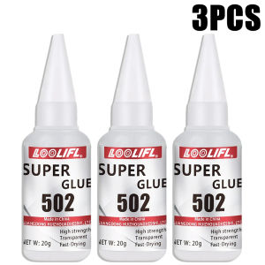 LOOLIFL | 502 Super Instant Glue Fast Curing Strong Bond Low Odor Multi Material Repair Adhesive for Metal Wood Plastic Ceramic Leather
