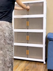 LifeStow Larger Size Foldable Storage Cabinet With Wheel Storage Box Durabox Wardrobe Cabinet Megabox For Baby Toy Home Organizer