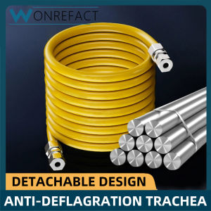 Metal Gas Hose Explosion-Proof Gas Hose Corrugated Gas Pipe Detachable Natural Gas Pipe PVC High Pressure Gas Hose