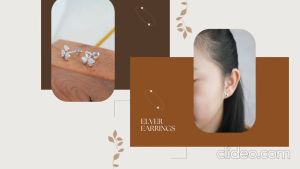 DAVINA Ladies Elver Earrings Sterling Silver 925 - Anting Wanita Perak S925 Tusuk Clover